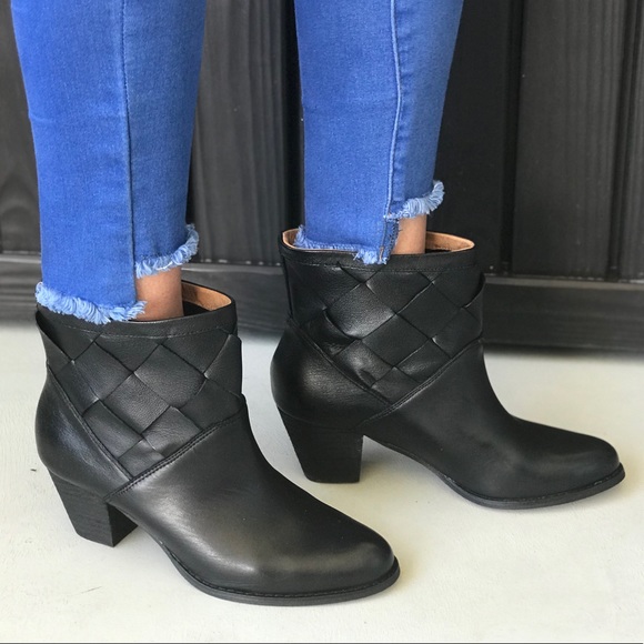 Anthropologie Shoes - Distressed Woven Leather Western Cowgirl Boots